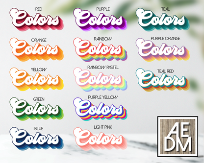 Made in the 90s Baby Sticker Bubble Font Customizable Colors Vinyl