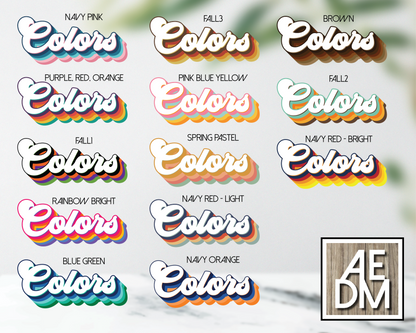 Made in the 80s Baby Sticker Bubble Font Customizable Colors Vinyl