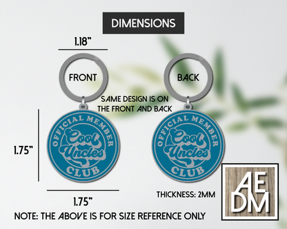 Cool Uncles Club Enamel Keychain