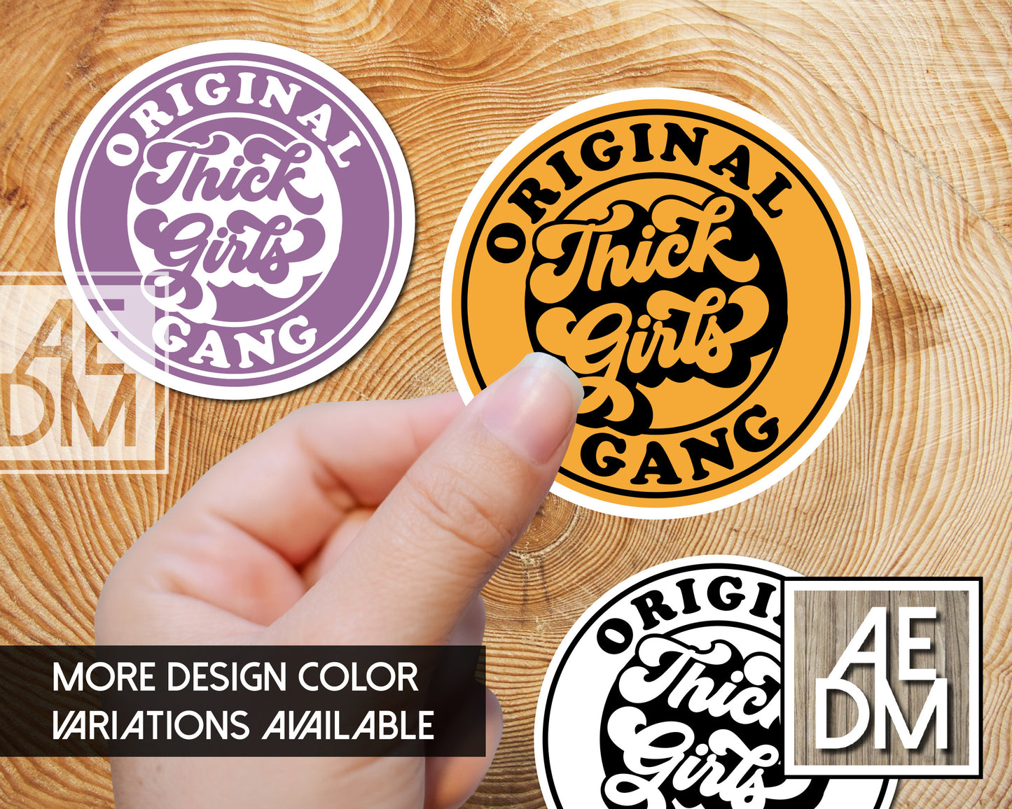 Original Thick Girls Gang Sticker Retro w/ Customizable Colors Vinyl