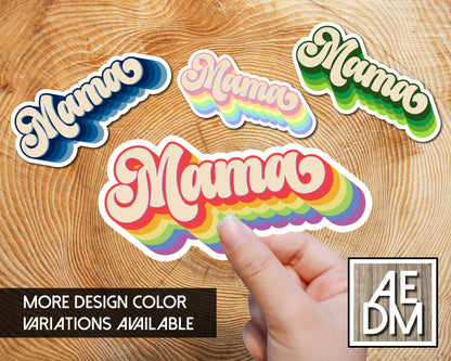 Mama Sticker Vintage Retro Font Customizable Colors Vinyl